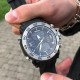 Мужские спортивные часы Sanda 6029 Black-Silver с комбинированным циферблатом и подсветкой