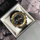 Мужские спортивные часы Sanda 6029 Black-Gold с комбинированным циферблатом и защитой 5 ATM
