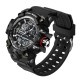Мужские спортивные часы Sanda 3133 Black-White с электронным и стрелочным циферблатом