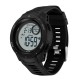 Мужские спортивные часы Sanda 2125 Black-White с электронным циферблатом и подсветкой
