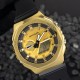 Мужские часы Sanda 3167 Gold — спортивные стрелочно-электронные с подсветкой и защитой 5 ATM