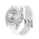 Женские наручные часы Sanda 9007 White в прозрачном корпусе с каучуковым ремешком