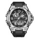 Мужские спортивные часы Sanda 6024 Black-Silver с комбинированным циферблатом и защитой 50 м