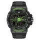 Мужские тактические часы Sanda 6025 Dark Green с комбинированным циферблатом и защитой 5 ATM
