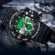 Мужские спортивные часы Sanda 3129 Black-White с электронным механизмом и водозащитой 50 м