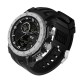 Мужские спортивные часы Sanda 6012 Black-Silver с комбинированным циферблатом и водозащитой 5 ATM