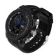 Мужские тактические часы Sanda 6012 Black-Blue с комбинированным циферблатом и подсветкой