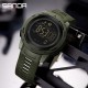 Тактические спортивные часы Sanda 2145 Green с электронным циферблатом и водонепроницаемостью 5 ATM