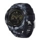 Мужские тактические часы Sanda 2186 Camo All Black с водонепроницаемостью 5 ATM и подсветкой