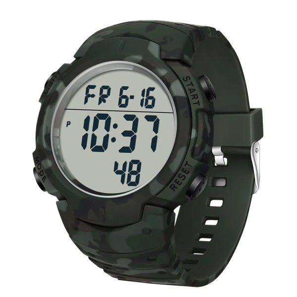Тактические часы Sanda 2182 Camo Green-White с водонепроницаемостью 5 ATM и подсветкой