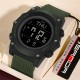 Тактические мужские часы Sanda 2159 Black-Green с электронным циферблатом и водонепроницаемостью 5 ATM
