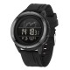 Мужские тактические часы Sanda 2198 Silicone All Black с электронным циферблатом и подсветкой