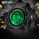 Тактические часы Sanda 5106 All Black с электронным циферблатом и водонепроницаемостью 5 ATM