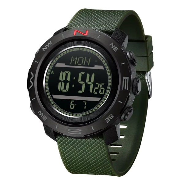 Тактические часы Sanda 5106 Black-Green с электронным циферблатом и водонепроницаемостью 5 ATM