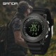Тактические часы Sanda 6369 Silicone All Black с электронным циферблатом и водозащитой 5 ATM