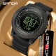 Тактические часы Sanda 6369 Silicone All Black с электронным циферблатом и водозащитой 5 ATM