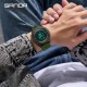 Мужские тактические часы Sanda 6369 Silicone Army Green с водонепроницаемостью 5 ATM