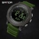 Мужские тактические часы Sanda 6369 Silicone Army Green с водонепроницаемостью 5 ATM