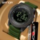 Мужские тактические часы Sanda 6369 Silicone Army Green с водонепроницаемостью 5 ATM