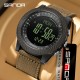 Спортивные мужские часы Sanda 6369 Nylon Brown с нейлоновым ремешком и подсветкой