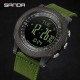 Мужские тактические часы Sanda 6369 Nylon Army Green с нейлоновым ремешком и 5 ATM