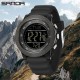 Тактические спортивные часы Sanda 6391 Silicone Black с электронным циферблатом и подсветкой