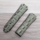 Ремешок Hublot 26/22 Green комбинированный зеленый каучук и PU-кожа (1051-0239)