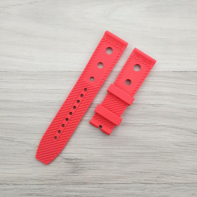 Ремешок Breitling 22/20 Red красный каучуковый для часов (1051-0289)