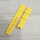 Каучуковый ремешок Breitling 22/20 Yellow (1051-0290) желтый для часов