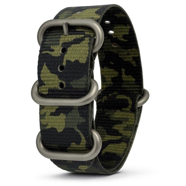 Нейлоновый ремешок NATO Camo Woodland 20 мм для мужских часов (1051-0472)