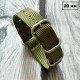 Ремешок NATO Green 20 мм нейлоновый зеленый для мужских часов (SKU 1051-0474)