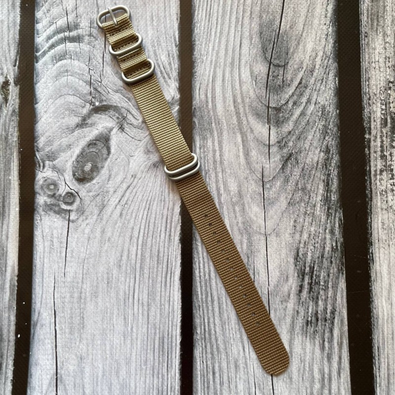 Ремешок NATO Khaki 18 мм нейлоновый для мужских часов (SKU: 1051-0479)