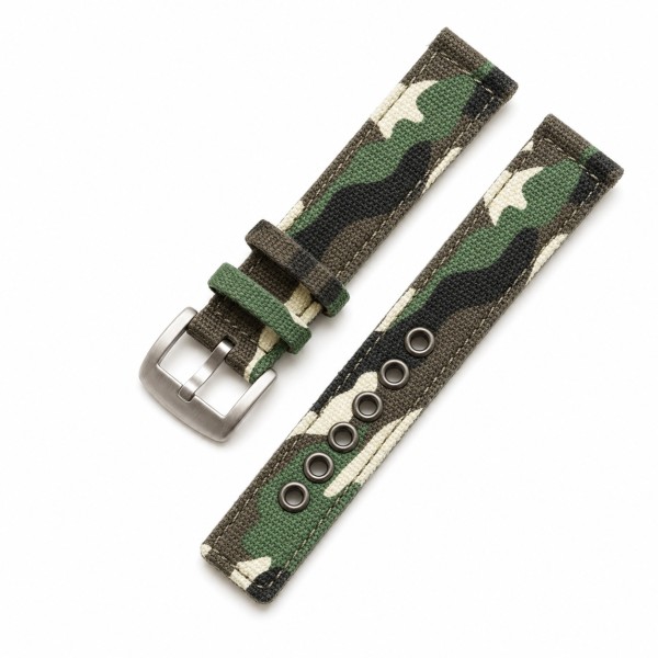 Ремешок NATO Camo Multicam 18 мм двойной нейлоновый для мужских часов