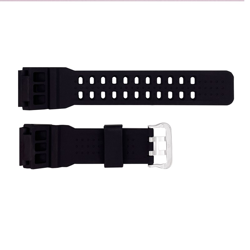 Ремінець для годинника Skmei 1356/1358/1680BK Black чорний каучуковий, 26 см