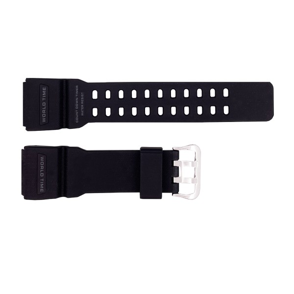 Ремінець для годинника Skmei 1356/1358/1680BK Black чорний каучуковий, 26 см