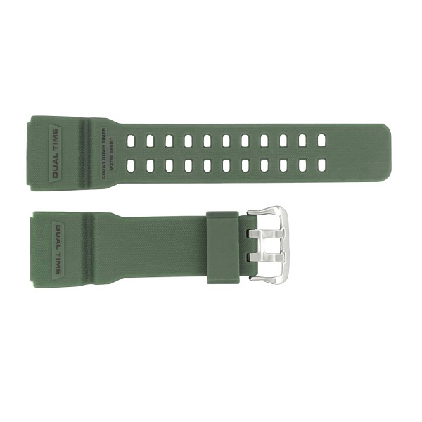 Ремешок для Skmei 1356/1358/1680AG Army Green каучуковый зеленый (1051-0500)