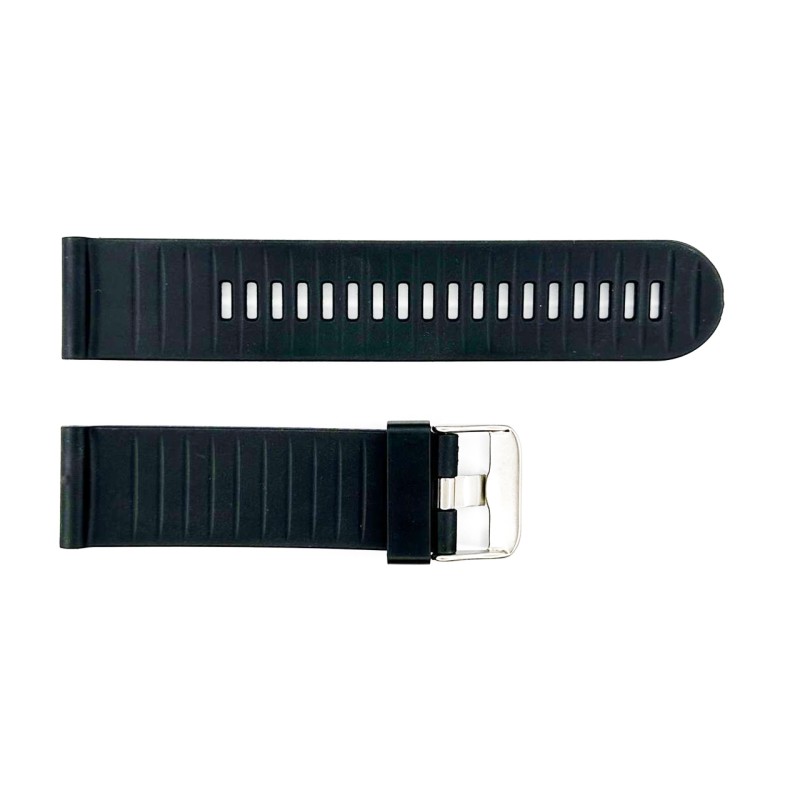 Ремешок для часов Skmei 1518BK Black, черный каучуковый браслет 25 см