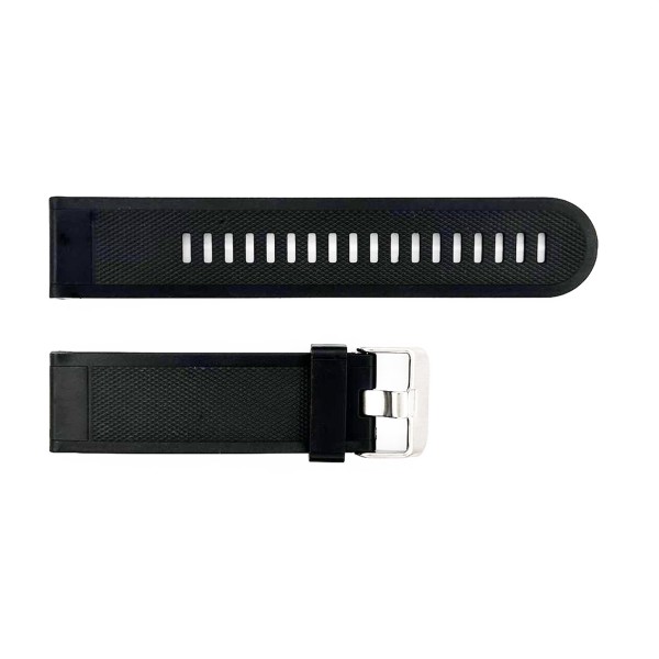 Ремешок для часов Skmei 1518BK Black, черный каучуковый браслет 25 см