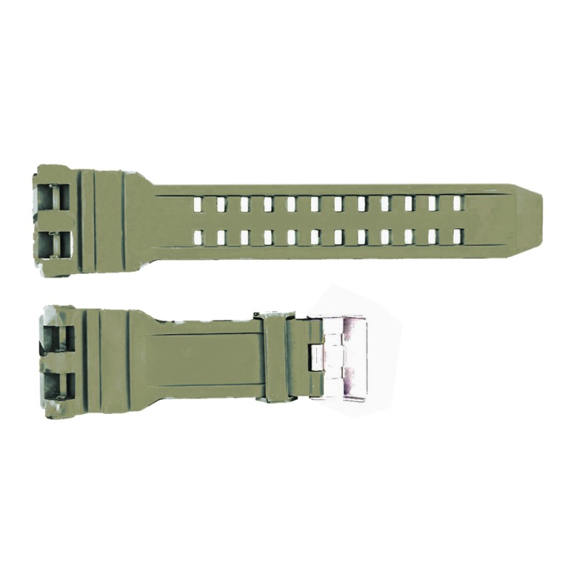 Ремінець для годинника Skmei 1818CMGN Green Camo каучуковий камуфляжний, довжина 26.5 см