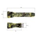 Ремешок для часов Skmei 1637CMGN Camo Green каучуковый камуфляжный длиной 26.5 см