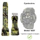 Ремешок для часов Skmei 1637CMGN Camo Green каучуковый камуфляжный длиной 26.5 см