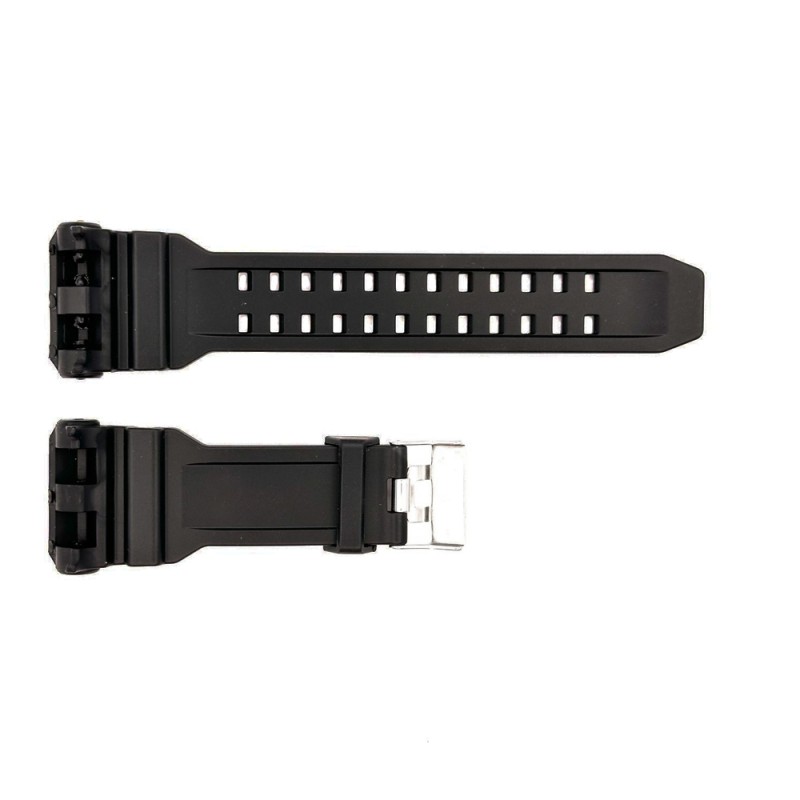 Ремешок для часов Skmei 1520BK Black черный каучуковый, длина 26.5 см
