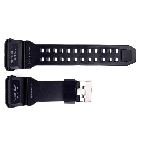 Ремешок для часов Skmei 1520BK Black черный каучуковый, длина 26.5 см