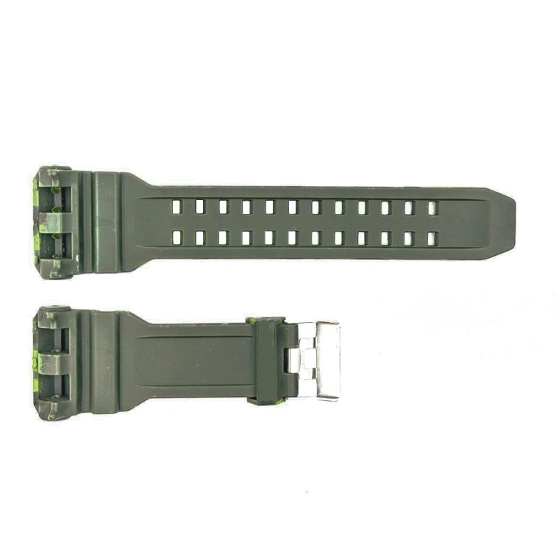 Ремешок для часов Skmei 1520CMGN Camo Green каучуковый камуфляжный для модели 1520