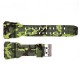 Ремешок для часов Skmei 1520CMGN Camo Green каучуковый камуфляжный для модели 1520