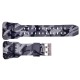 Ремешок для часов Skmei 1520CMGY Camo Gray (1051-0523), каучуковый серый камуфляж