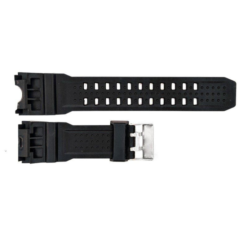 Ремешок для часов Skmei 1155/1155B Black (1051-0526) черный каучуковый, длина 26 см