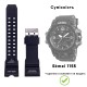 Ремешок для часов Skmei 1155/1155B Black (1051-0526) черный каучуковый, длина 26 см