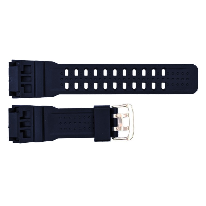 Ремешок для часов Skmei 1283/1277/1384BK Black, черный каучуковый браслет 25.5 см