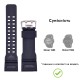Ремешок для часов Skmei 1283/1277/1384BK Black, черный каучуковый браслет 25.5 см